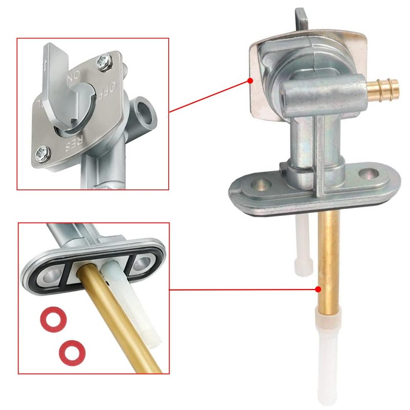 Earlyred Petcock Fuel Vavle Shutoff Tank Switch Line for Yamaha TTR 125 90 225 230 250 TTR125 TTR90 Raptor 660 PW80 Banshee Big Bear Grizzly Warrior Wolverine Moto-4 for Suzuki DRZ400 Parts Petcock - Image 2